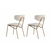 HANAH HOME Set 2 stolice Nancy White Gold