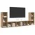 Set TV komoda Zidne 4 pcs Umjetnički hrast 37 x 35 x 107 cm