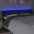 Vidaxl vidaXL Vzglavje postelje z LED modro 203x16x78/88 cm blago