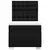 VIDAXL Box spring postelja z vzmetnico črn 90x190 cm blago