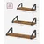 Songmics Stenska polica set, 30x12x10 cm, rjava