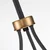 Quintiesse QN-SILAS-3P-DZ - Luster na šipci SILAS 3xE27/60W/230V crna/zlatna