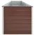 Vidaxl Visoka greda pocinkano jeklo 400x80x77 cm rjava