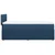 Vidaxl Box spring postelja z vzmetnico modra 90x200 cm blago