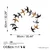 Wallity Zidna dekoracija Arc Flock 3, 90x82x7 cm, 1.5 mm, Šarena