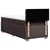Vidaxl Box spring postelja z vzmetnico temno rjava 100x200 cm blago