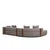 Atelier del Sofa Ugaona garnitura Gondol 105x70x105cm Siva
