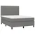 Vidaxl Box spring postelja z vzmetnico LED temno siva 140x200 cm blago