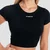 GymBeam Women‘s Aura Cropped T-Shirt Black