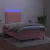 Krevet box spring s madracem LED ružičasti 120x190cm baršunasti