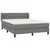 Vidaxl Box spring posteljni z vzmetnico temno siv 140x190 cm blago
