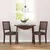 vidaXL Jedilni stoli z blazinami 2 kosa Brown Solid Wood Rubber