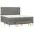 Vidaxl Box spring postelja z vzmetnico temno siva 180x200 cm blago