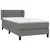 Vidaxl Box spring postelja z vzmetnico temno siva 90x190 cm blago