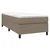 Vidaxl Box spring postelja z vzmetnico taupe 90x200 cm blago