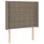 Vidaxl LED posteljno vzglavje taupe 103x16x118/128 cm blago