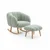 ATELIER DEL SOFA Fotelja i tabure Lotus Green