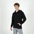 Slazenger Muški duks sa kapuljačom Logo Full Zip Hoody, Crni