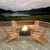 Costway Set 2 vrtnih stolov Adirondack naravni zaključek