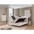 Bela boxspring postelja s prostorom za shranjevanje 160x200 cm Ornes – Ropez