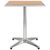 Vrtni stol srebrni 60 x 60 x 70 cm od aluminija i WPC-a