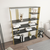 HANAH HOME Polica za knjige Jenny Anthracite Gold