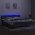 vidaXL Box spring postelja z vzmetnico LED temno siva 200x200 cm blago