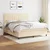 vidaXL vidaXL Box spring postelja z vzmetnico krem 180x200 cm blago, (20894569)