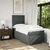 Vidaxl Box spring postelja z vzmetnico temno siva 100x200 cm blago