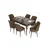 Hanah Home Set Trpezarijski sto i 6 stolica Eva, Braon