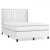 Vidaxl Box spring postelja z vzmetnico bel 140x200 cm umetno usnje