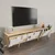 Hanah Home TV Komoda 3D, 160x45x35 cm, Hrast-Bela