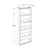 Hanah Home Polica za knjige Ktp-350-Bb-1, 64x182x26 cm, Bela
