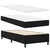 LED Box Spring Krevet s madracem Crna 90 x 190 cm tkanina
