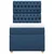 vidaXL vidaXL Box spring postelja z vzmetnico modra 100x200 cm blago, (21292020)