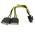 E-GREEN Naponski adapter za PCI-E VGA (6-pin) -2x Sata crni
