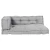 Jastučić za paletni kauč 3 pcs Siva 120 x 80 x 38 cm Tkanina