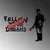 Opviq Zidna dekoracija Banksy Metal 06, 64x42 46x87 cm, Crno-belo-crvena