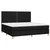 Vidaxl Box spring postelja z vzmetnico črn 200x200 cm blago