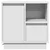 Noćni ormar 2 pcs Bijelo 50 x 34,5 x 50 cm. Konstruirano drvo