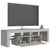 TV ormarić s LED svjetlima siva boja betona 140x36,5x40 cm