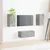 Set TV komoda Zidne 2 pcs Betonski sivi Konstruirano drvo