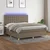 Vidaxl Box spring postelja z vzmetnico LED taupe 160x200 cm blago