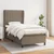 Vidaxl Box spring postelja z vzmetnico taupe 90x200 cm blago