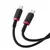 Baseus Dura Type-C na Type-C 100 W kabel, 2 m, črn/rdeč