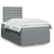 Vidaxl Box spring postelja z vzmetnico svetlo siva 120x200 cm blago