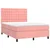 Vidaxl Box spring postelja z vzmetnico roza 140x190 cm žamet