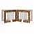 Vrata za pse s postoljem 2 pcs Dimljeni hrast 80 x 60 cm