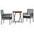 Bistro set za vrt 3 pcs Crna poliratan