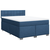 Vidaxl Box spring postelja z vzmetnico modra 160x200 cm blago